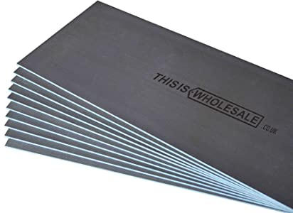 Tile Backer Board 6MM / 10MM / 12MM - Floor OR Wall Rigid Hard Insulation UNDERFLOOR Heating Cement Tile Backer Board 1200MM X 600MM (6MM Pack of 10 Boards with 150 Washers)