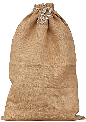 Großer Nikolaussack, Weihnachts-Sack, Weihnachten, Winter - Jute- (Natur, 100x60 cm)