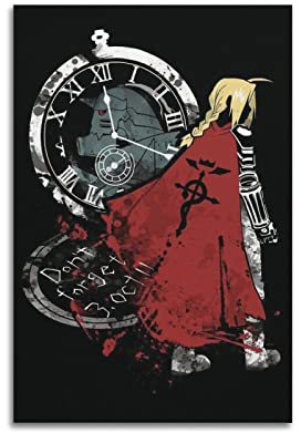 Rudd Animation Fullmetal Alchemist Poster Dekorative Malerei Leinwand Wandposter und Kunstbild Druck Moderne Familie Schlafzimmer Dekor Poster 30 x 45 cm Rahmen-Stil