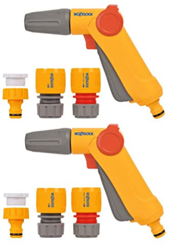 2 x Hozelock Jet Spray Gun Starter Set 2342 Includes All Requried Set Up Equipment