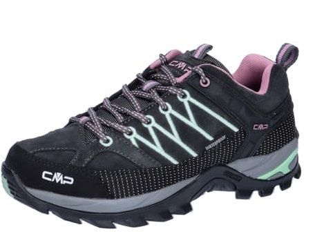 CMP Rigel Low Wmn Trekking Shoes Wp Damen Wanderschuhe, Piombo Orchidea 001, 40 EU