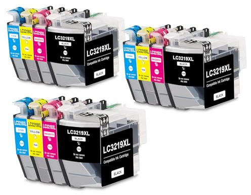 Yongairuink LC3219XL Druckerpatronen Kompatibel mit Bro LC-3219XL LC3217 LC3219 XL Patronen für Bro MFC-J5330DW MFC-J5335DW MFC-J5730DW MFC-J6530DW MFC-J6930DW Drucker (12er Pack)