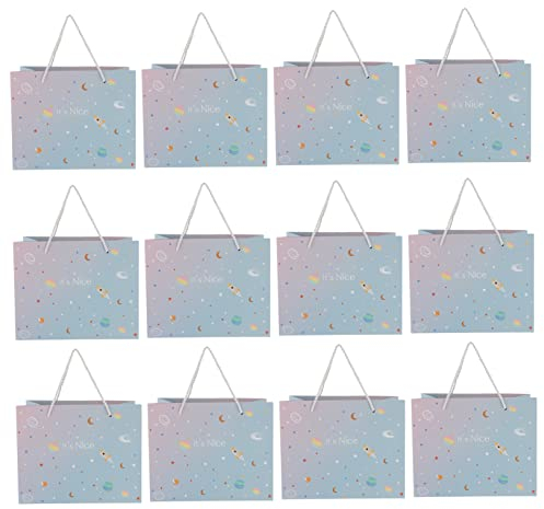 PartyKindom Süßigkeitentüte Mit Sternenhimmel- Packtasche Aus Papier Pro Tragbare Geschenktüte Mit Bandgriff Quadratischer Boden Für Geschenke Und Kleine Gegenstände