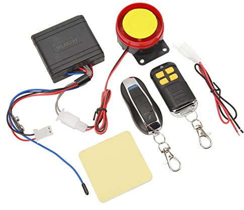 Alarma para Motocicleta Kit Control Remoto 12V Antirrobo de Seguridad con Sensor de Vibración 4 Niveles Bocina Potente Compatible con Scooters y Motos