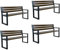 Rattanland® Gartenbank Wetterfest 3 Sitzer, Holzbank Mit Lehne (FSC®-Zertifiziertes Holz), Sitzbank Für Garten, Möglichkeit Der Befestigung Am Boden (4, Palisander)
