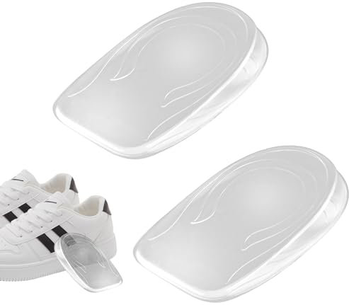 1 Paires Talonnette Silicone,Talonnettes en Gel 1CM,Talonnette Gel pour Soulage Douleurs Pieds Semelle Talon,Talonnette Epine Calcaneenne pour Homme