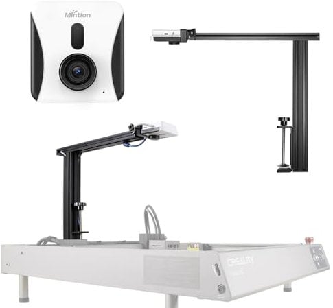 Mintion Neue Lasercam Laser Kamera für Lasergravierer, LightBurn Kamera, Wireless Bridge, Zeitrafferkamera, Gehäuse Bild Verfolgungskamera mit Aluminium Rahmenhalterung