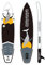 Santasup - Tabla de paddle surf hinchable para adultos, 3,0 m, tabla de SUP, yoga, con accesorios, cubierta antideslizante, mochila de viaje, soporte ancho, negra