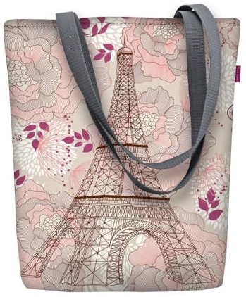 Bertoni Tasche Schultertasche Einkaufstasche Umhängetasche Shopper Tote Bag Handtasche Codura Mit Reißverschluss Sunny