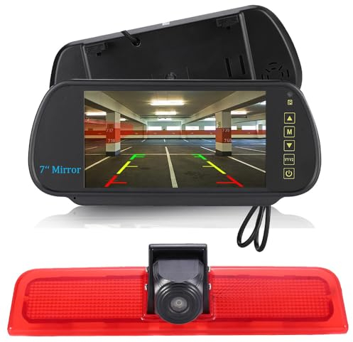 Auto HD Dritte Dach Top Mount Bremsleuchte Kamera Bremslicht Rückfahrkamera, Ersatz für VW Caddy Life 2K Facelift III Kasten 2KA Kombi Cross Maxi Tdi dritte 3 2003-2014 Bj (mit 7 Zoll Rückspiegel)