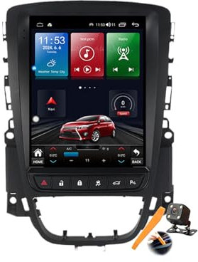 YLOXFW TS3, Car Stereo Android 14.0 Radio for Opel Astra J 2006-2015 GPS Sat Navigation 9.7'' Touchscreen MP5 DVD Multimedia Video Player FM BT Receiver with Carplay 4G 5G WiFi DSP SWC