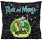 Elbenwald Rick and Morty Kissen mit Portal und Science Motiv - 40 x 40 cm - mit Rick Sanchez und Morty Smith - Geschenkidee - Dekokissen - Polyester Schwarz