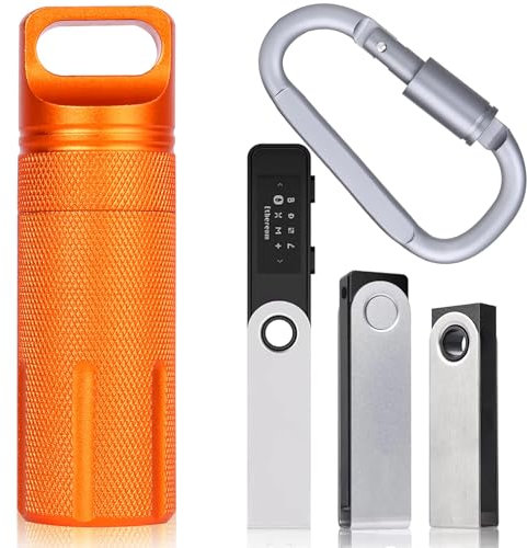 Aenllosi Tasche für Ledger Nano X/Nano S/Nano S Plus Hardware-Wallet,Orange.(Nur Tasche)