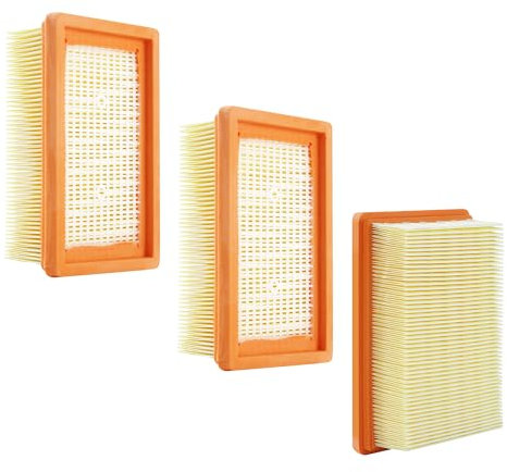 3 Stück Filter für Kärcher Staubsauger, Filter Ersatz für Kärcher Mehrzwecksaugern WD4, WD5, WD6, MV4, MV5, MV6, für kärcher Filter Nass- und Trockensauger,