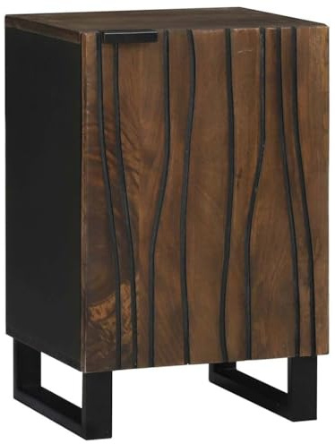 vidaXL Waschbeckenschrank Walnuss 38 x 33,5 x 58 cm Holzwerkstoff | Genug Platz für all deine Badutensilien, Cooler Look, der in jedes Bad passt, Aus hochwertigem Walnussholz, das lange hält