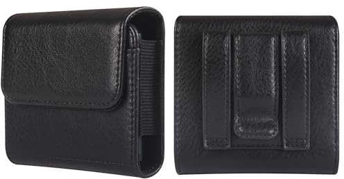 Handytasche Gürteltasche mit Kartenfach Leder Kompatibel mit Samsung Galaxy Z Flip 8/7 FE/7/6/5/4/3/2/1, Handy Herrentasche Brieftasche Hülle Leder Kompatibel mit Huawei Pura X/P50 Pocket/Moto Razr 5G