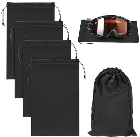 M METERXITY Skibrillentasche, weiche Mikrofaser-Tasche mit Kordelzug für Schneebrillen/Kameralinsen/Sonnenbrillen