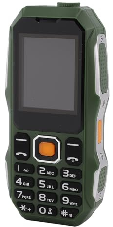 Focket 2G Teléfono Celular Desbloqueado, Teléfono Móvil Básico de Botón Grande de Doble SIM con Pantalla HD FM Radio Camera Flight, Teléfono Jitterbug para Comunicación Multifuncional (Green)