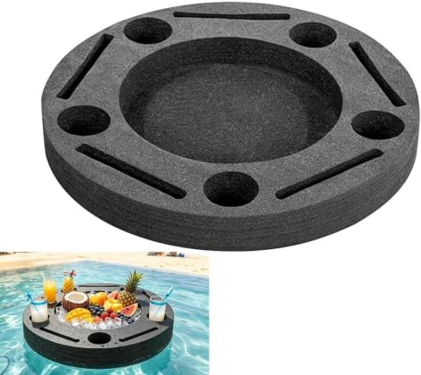 Vassoio Galleggiante per Piscina, Porta Bevande Piscina, 50cm | Vassoio Galleggiante per Piscina, Giochi Piscina Vassoio Organizer per Bevande, Frutta, Snack, Libri, Telefoni, Tablet