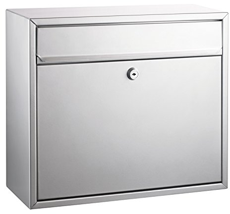ALCO-Albert 8601 - Briefkasten, silber lackiert, ca. 31 x 36 x 15 cm