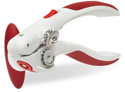 ZYLISS Lock N' Lift Apriscatole manuale con magnete sollevatore coperchio, rosso