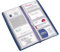 Favorit 100460540 Porte-cartes de visite avec 20 enveloppes 4 poches Bleu Format A4