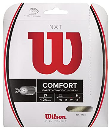 Wilson WRZ942900 Corda da Tennis NXT, 12.2 m, Unisex, Natural, 1.24 mm