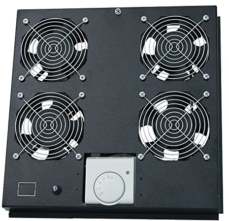 LogiLink Professional FAS122B Dachlüftereinheit, 4 Lüfter, schwarz RAL9005