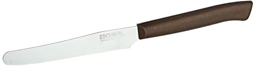 HOME Set de 10 x 6 cuchillos de mesa mango negro dentado