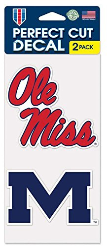 Mississippi Ole Miss Rebels Perfect Cut Aufkleber, 10,2 x 10,2 cm, 2 Stück