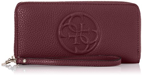 Guess Damen Korry Crush Slg Lrg Zip Around Geldbörse, Rosso (Bordeaux), One Size
