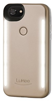 LuMee Duo LD-IP7-GOLDMT-NA LED dual sided illuminated Selfie Case for Apple iPhone 8/7/6s/6 in Gold Matte