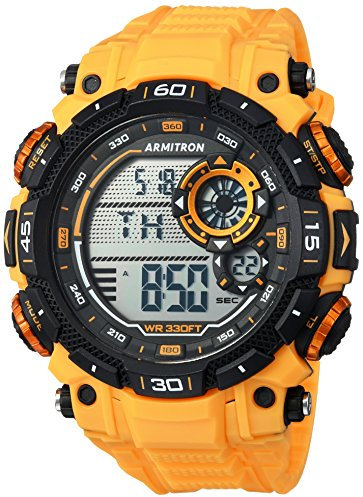 Armitron Sport Men's Digital Chronograph Resin Strap Watch, 40/8397 Yellow