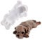 3D Shar Pei Silikon Fondant Form Mops Hund Schokolade Mousse Kuchen Form Hund Form Polymer Ton Form Basteln Harz Form Seife Pudding Eis Backform