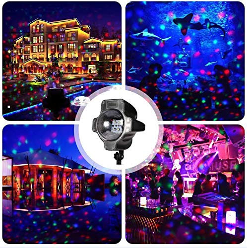 SHATCHI LED RGB RED Green Blue Night Disco Party Rotating Spotlight Outdoor Indoor Landscape Christmas Decorative Lighting for Wedding New Year Stage