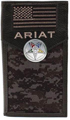 ARIAT Geldbörse mit orientalischer Flagge, Schwarz