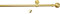 Rollmayer elegant und modern metall Gold Matt Vorhangstange/Gardinenstange Ø 19mm Rohr (400cm Kugel, im Gold Matt, 1-läufig) verschiedene Größen und Endstücken. Ohne Ringe!