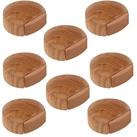 8 Un. TOPE Puerta madera roble natural 45x42x16MM con Adhesivo para suelo