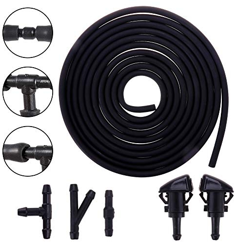 WXLAA Tubo de limpiaparabrisas para parabrisas delantero limpiacristales coche con boquilla pulverizador flexible 3 metros