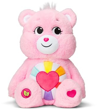 Care Bears 22139 14 Inch Medium Plush Hopeful Heart Bear, Collectable Cute Plush Toy, Cuddly Toys for Children, Soft Toys for Girls and Boys, Cute Teddies Suitable for Girls and Boys Aged 4 Years +