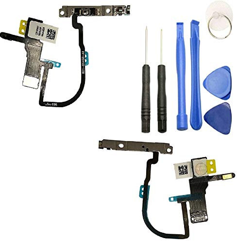 iReplaceParts Power Flex Cable For iPhone XS Power Button Flex Cable With Bracket Camera Flash LED Bulb and Noise Cancelling Microphone With Tool Kit 821-01458-A (For iPhone XS Max)