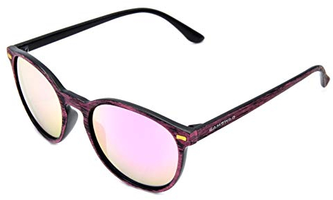 Gamswild WM1122 Sonnenbrille rosa - Holzoptik - Sportbrille - bruchsichere Polycarbonatgläser - 100% Schutz vor UV Strahlen - dank UV400 – 26g