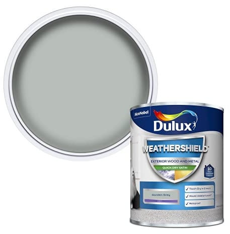Dulux Weathershield Quick Dry Satin Paint - Garden Grey - 750ML, 5362493