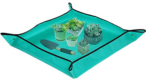 Owl Focus PE-Pflanzen-Umtopfmatte, wasserdicht, für den Innenbereich, Sukkulenten, tragbare Gartenmatte, 100 x 100 cm