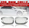TOOWGM 1 Paar Front-Stoßstangen-Haube Sport Nieren Kühlergrill Racing Grill Chrom für BMW E46 2-Türer Coupe Cabriolet 3er Serie 2002 2003 2004 2005