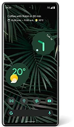Google Pixel 6 Pro – Unlocked Android 5G smartphone with 50-megapixel camera and wide-angle lens 128 GB – Stormy Black