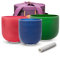 TOPFUND (6A +7F+8C) Chakra Set of 3 Pcs Colored Crystal Singing Bowls with Heavy Duty Carrying Case