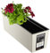 KADAX Fioriera 18,5 x 56 cm, motivo graffiato, crema, con inserto – Resistente alle intemperie