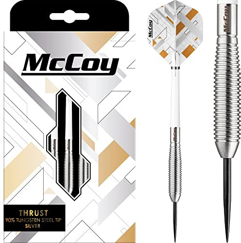 McCoy Darts D6069 Thrust | Premium 90% Wolframstahl Spitze Dartpfeile Set | 25g