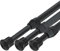 MUHOO Teleskopstange 3 Stücke, Klemmstange Gardinen, Spannstange ohne Bohren, nutzbar als Gardinenstange/Organizer in Schublade und Schrank - Schwarz (32-50 cm,Ø14mm)